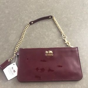 Coach Patent Leather Chain Wristlet